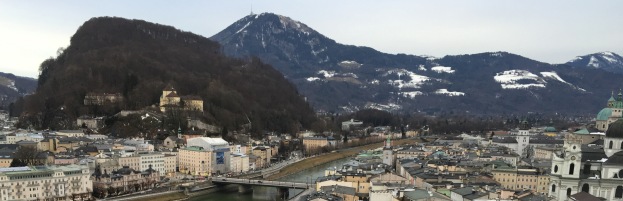 View of Salzburg with Kapuzinerberg (where Zweig lived) on the left.